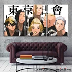 Постер из японского аниме Мстители из Токио, настенные картины, рисунки из шести символов, картины на холсте, декор комнаты из аниме
