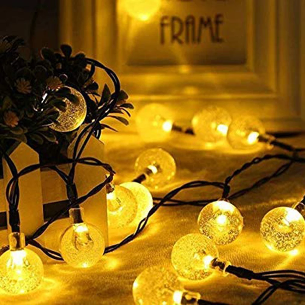 30LED на открытом воздухе солнечных батареях Водонепроницаемый помпоны строка