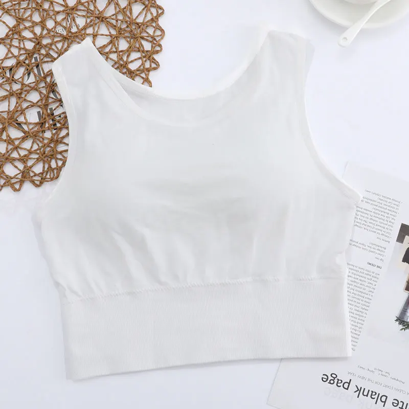 Женский укороченный топ жилет со съемным нагрудным подкладом майка для