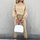 Спортивный костюм женский из 2 предметов, пуловер с капюшоном и длинные штаны, спортивный костюм, свитшот, спортивная одежда, осень-зима