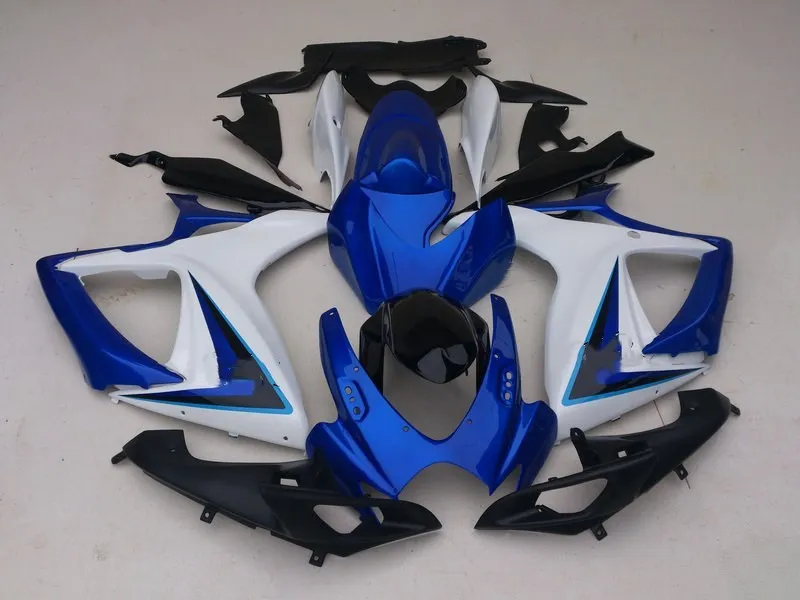 Набор обтекателей мотоцикла для GSXR600 750 K6 06 07 GSXR 600 GSXR750 2006 2007 ABS Топ белый синий