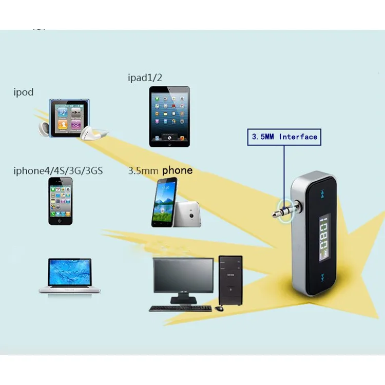 

3.5MM Wireless FM Transmitter MP3 Player For Car,smartphone to car audio