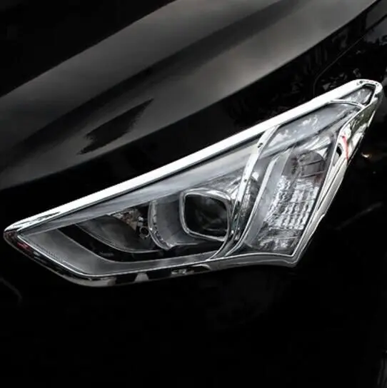ABS Хромированная накладка на переднюю фару для Hyundai Santa Fe IX45 2013 2014 2015 2016 2017 |