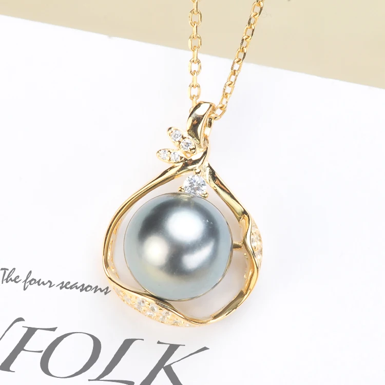 Стерлинговое Серебро 925 пробы натуральный пресноводный жемчуг 9 10 мм модный