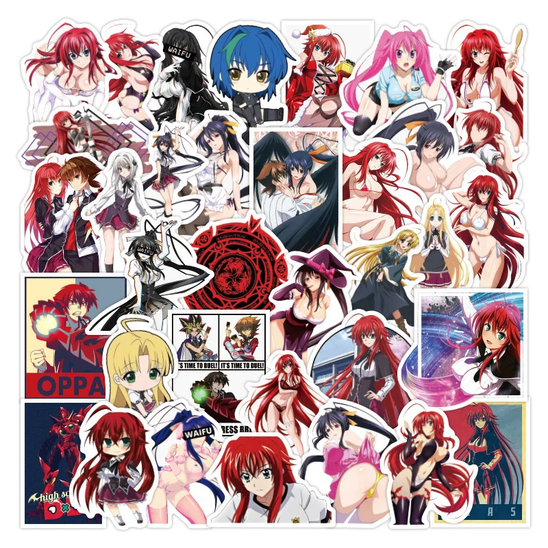 Наклейки DXD в стиле аниме Demon High School 50/100 шт. хентай сексуальные девушки мотоцикл