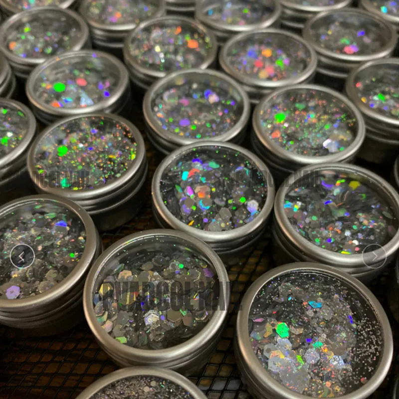 Голографический блестящий для ногтей порошок лазер нестандартные блестки