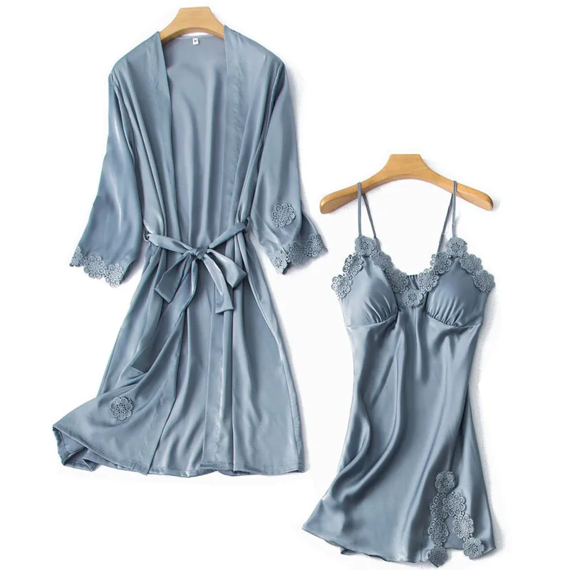 Хит продаж женская ночная рубашка удобная мягкая шелковая атласная элегантная