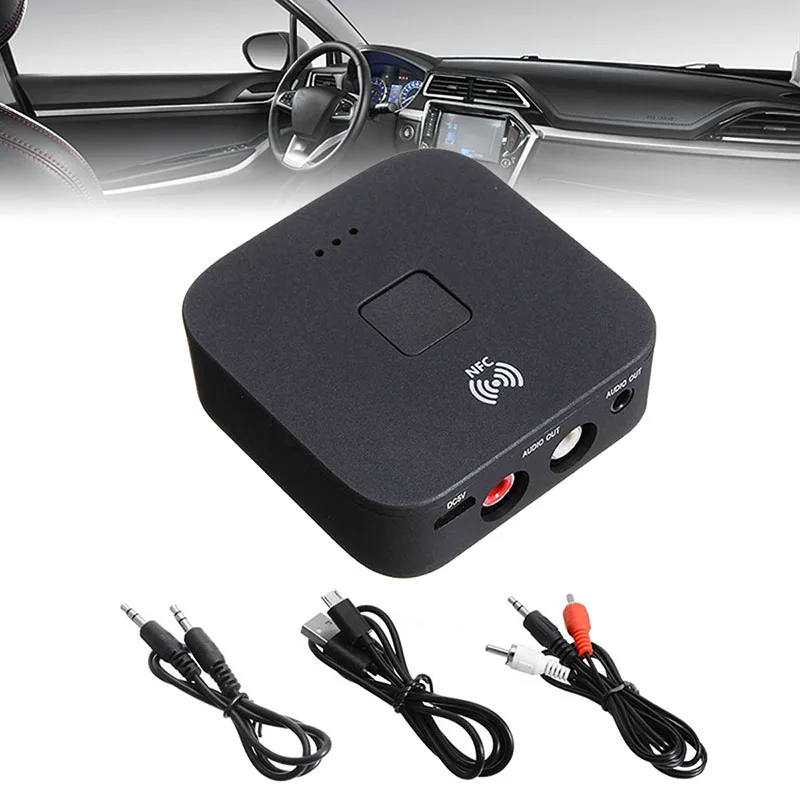 Pohiks bluetooth приемник аудио адаптер для колонок 10 m 5 0 aptX LL RCA NFC 3 мм разъем Aux