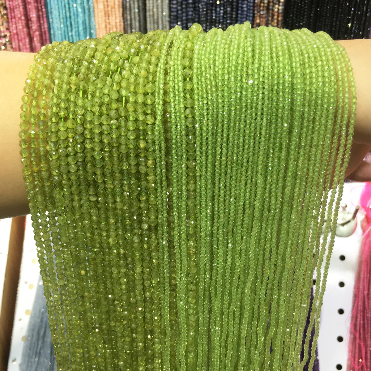 Граненые бусины из натурального перидота 2 мм 3 очаровательные граненые