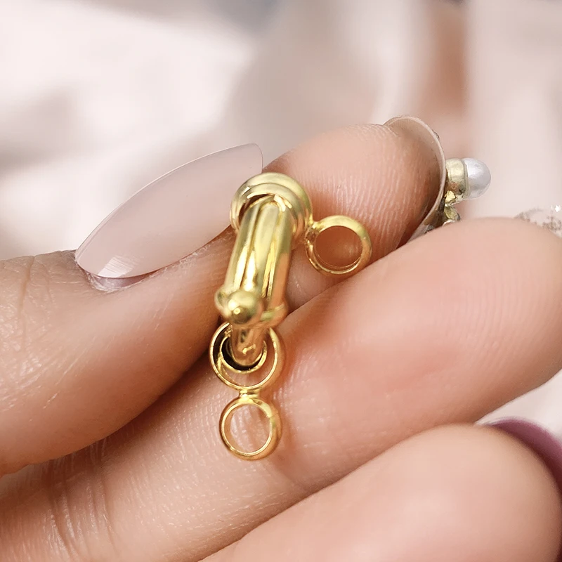 JUYA Wholesale 100 Pcs 15 mm Width Sailor Fastener Clasps Hooks For Jewelry Making Charm Connectors Handmade Jewelry Accessories