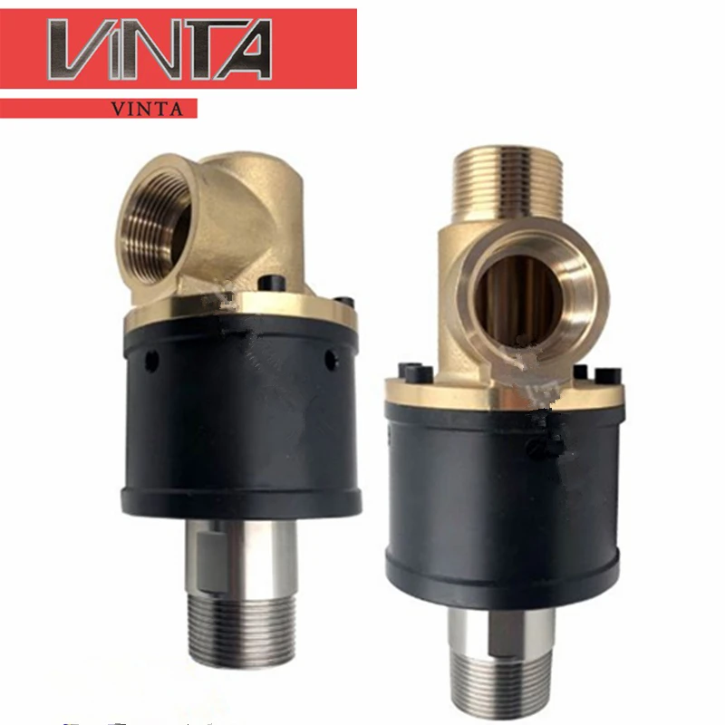 

SHHK High Temperature High Speed Copper Stainless Steel Hot Water Steam Conduction Oil 360 Degree Double Head Rotary Joint