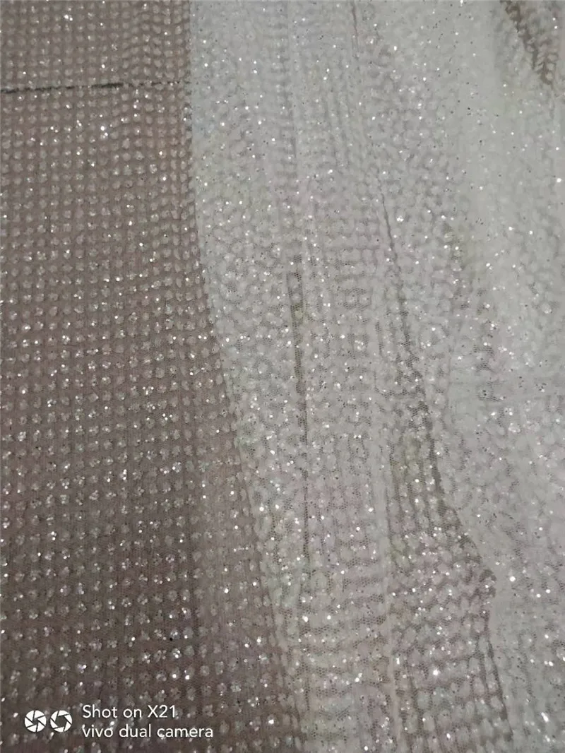 Современный дизайн французский чистая кружевная ткань клееный блеск белый