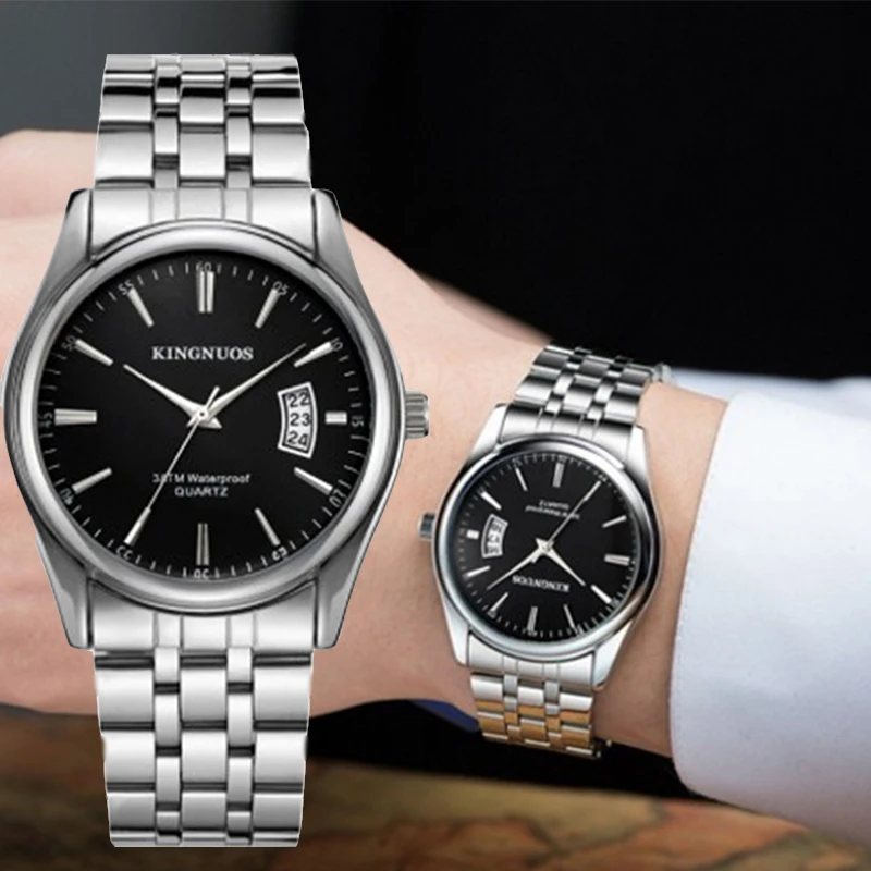 Мужские часы Топ бренд наручные Простой Досуг бизнес нержавеющая сталь кожа