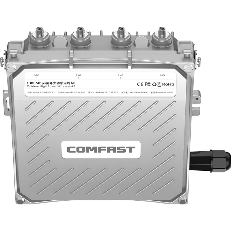 Comfast CF-WA800-V3 1300Mbps Dual band 2.4&5.8G Outdoor Wireless AP Gigabit WIFI Router 4 External Antenna Base Station