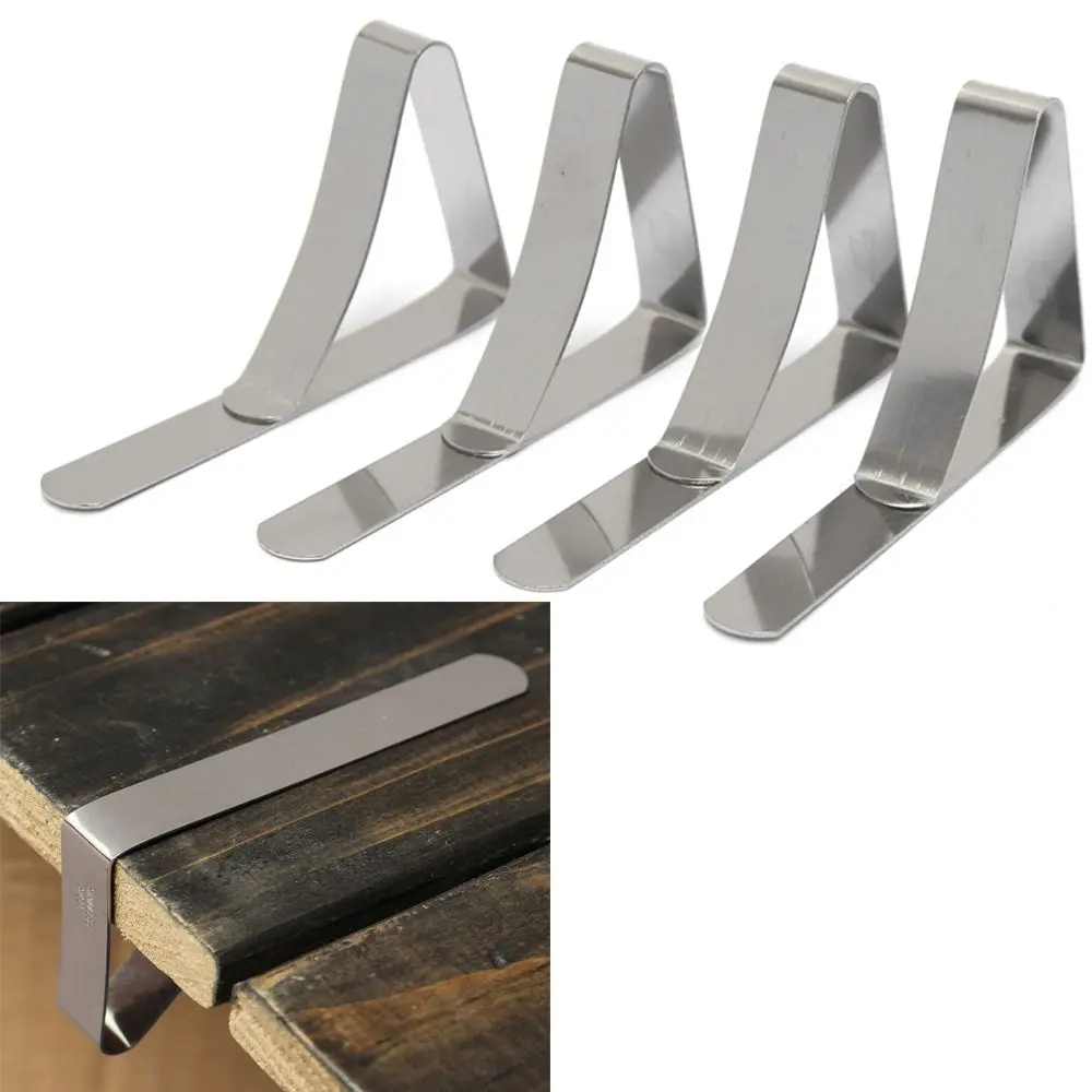 8 шт Нержавеющая сталь зажимы для скатертей Свадебные Променад/круглая скатерть