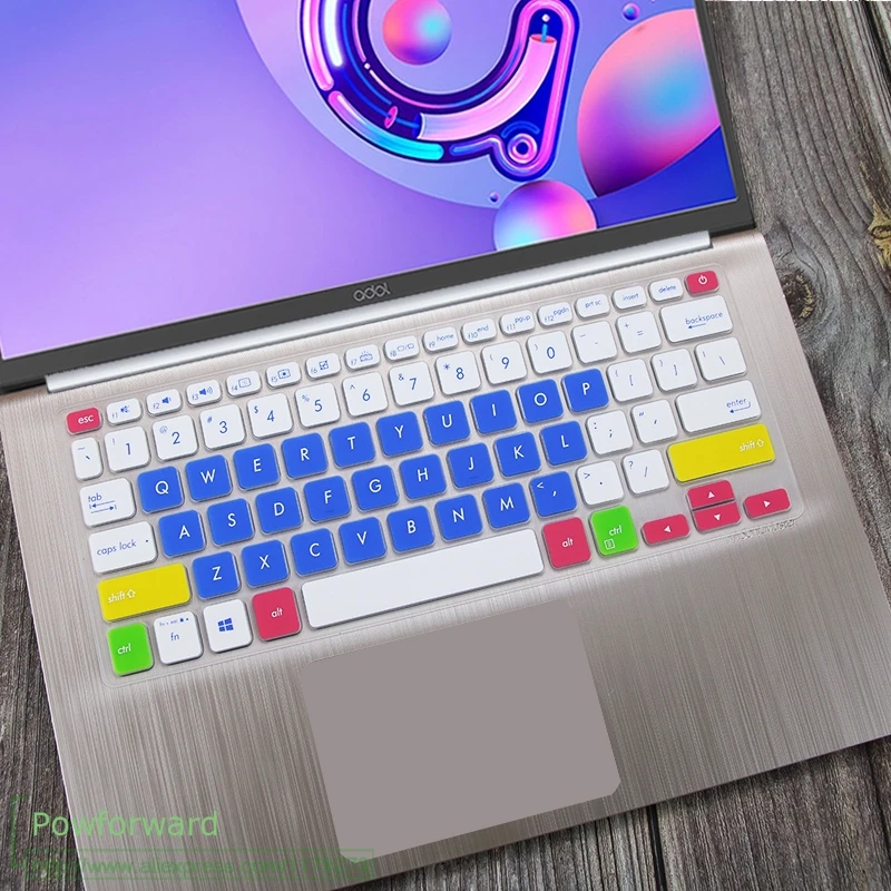 candyblue Для ASUS Vivobook 14 X412UA x412fl X412f x412fj x412DA x412ub X412 X412U силиконовая клавиатура для ноутбука защитная накладка для телефона с диагональю 14 дюймов - Цвет: candyblue