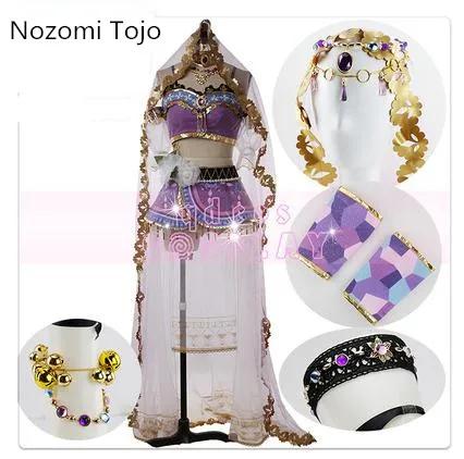 Nozomi Tojo Love live/карнавальный костюм для всех членов, костюм для косплея, арабское ночное Пробуждение Уми маки, униформа на Хэллоуин, праздничное платье - Цвет: Nozomi Tojo