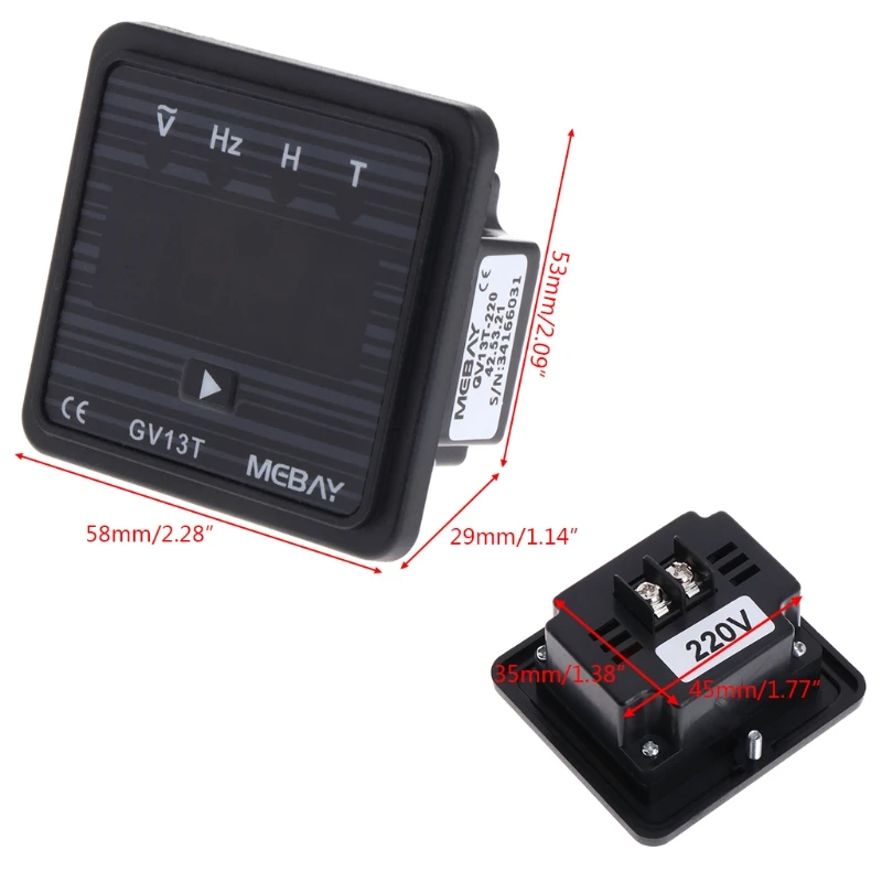 

AC220V Diesel Generator Digital Voltmeter Frequency Hour Test Panel Meter