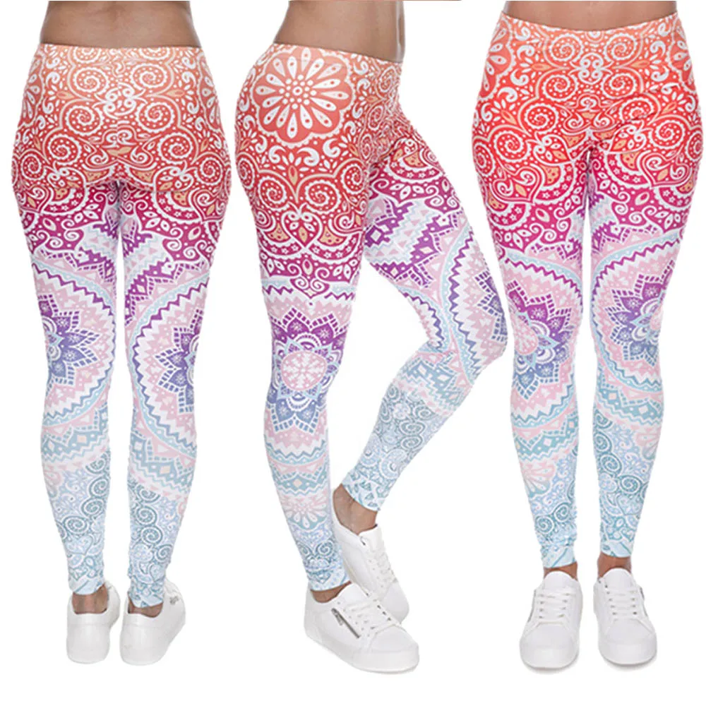 Леггинсы с принтом из мультфильма 3D цифровой ацтеков брюки 12% сексуальный