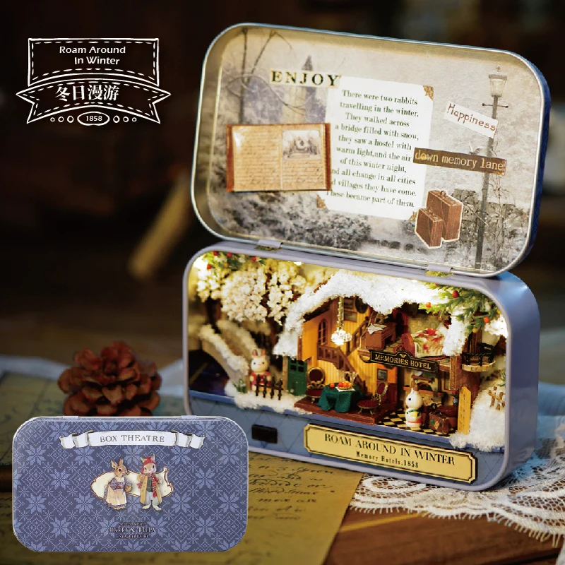 

Cute Room DIY Cottage Box Theater Handmade Small House Assembled Model Toy Birthday Gift for Girls finished product