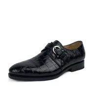ousidun new crocodile men dress shoes handmade shoes business shoes men formal shoes big yards crocodile men shoes