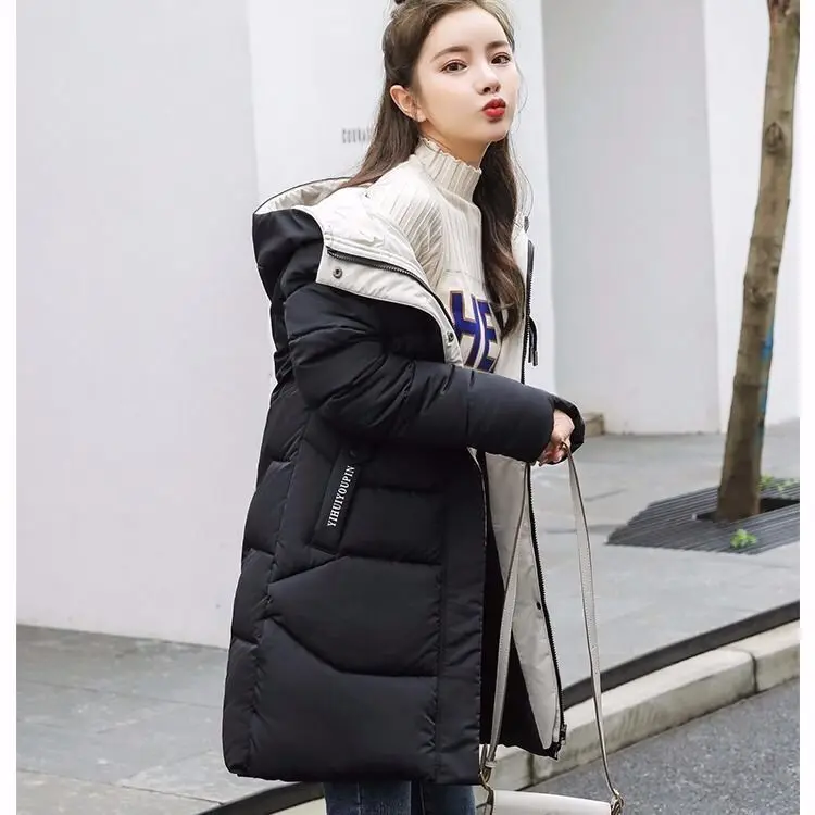 

Женское зимнее теплое пальто с капюшоном, тонкая Женская Базовая куртка конфетных цветов с хлопковой подкладкой, женская зимняя куртка сре...