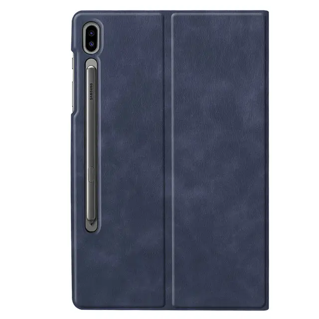 dark blue Магнитный Премиум PU кожаный чехол для Samsung Galaxy Tab S6 10,5 SM-T860 SM-T865 10," планшет Funda TPU Чехол+ пленка+ ручка - Цвет: dark blue