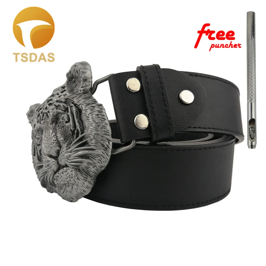 Super Cool 3D Style Boys Tiger Head Carved Metal Belt Buckle Suitable For 4cm Width Cowboy Birthday Gifts | Дом и сад