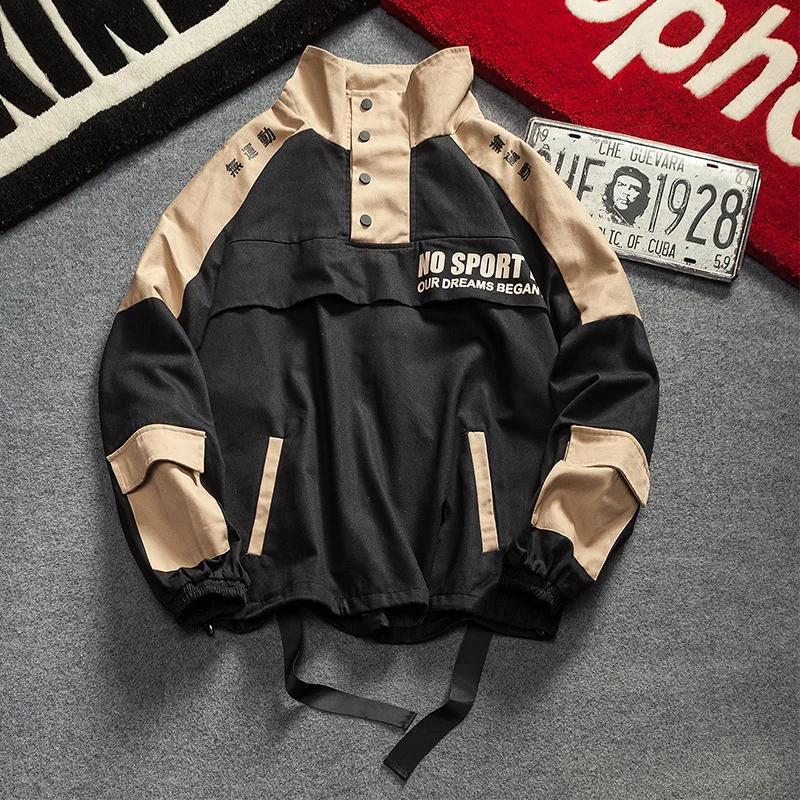 Свободные мужские куртки с карманами спортивные куртки-карго несколькими в