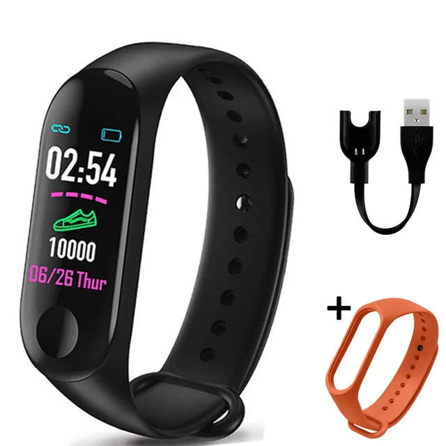 Set 2 Rovtop M3 плюс Смарт умный Браслет Фитнес трекер M3plus Smart Сердечного ритма активности браслет Спорт Смарт часы - Цвет: Set 2