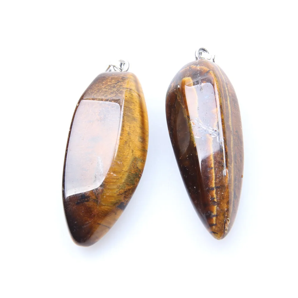 Уникальный 1 шт. натуральный тигровый глаз Шестигранная пуля кулон неправильной