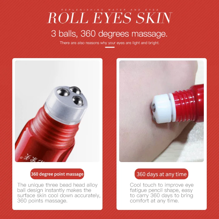 

Private label Anti Wrinkles Roll On Hyaluronic Acid Anti Wrinkles Eye Cream For Eye Bag Removal