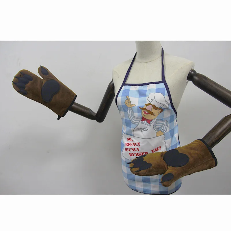 2019 year Microwave silicone anti-hot gloves Bear palm insulated baking kitchen cake bread supplies | Дом и сад