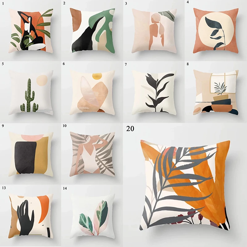 

Nordic Abstract Geometric Pillowslip Home Supplies 45*45cm Cushion Cover Pillow Case Waist Throw Cushion Cover Car Decoration