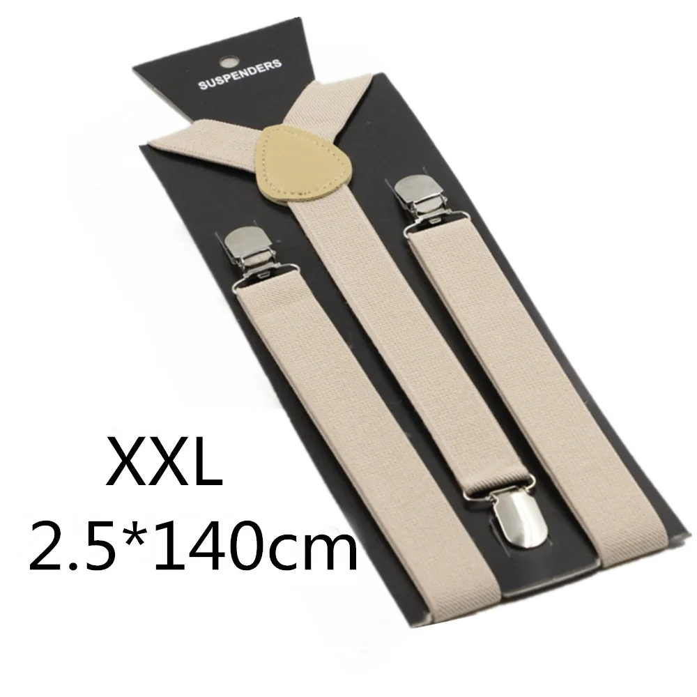 Beige-140cm Однотонные подтяжки унисекс для детей и взрослых, для мужчин, женщин, мальчиков и девочек, эластичные регулируемые детские аксессуары-скобы, 5 размеров, для родителей и детей - Цвет: Beige-140cm