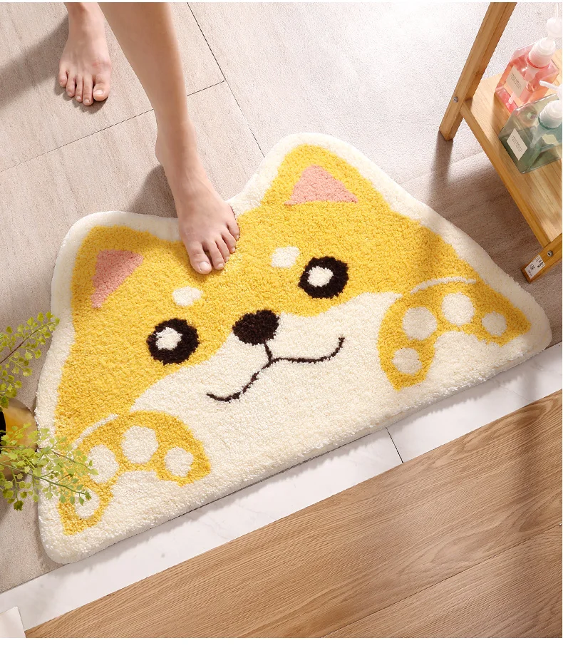 

Bathroom Absorbent Floor Mat Domestic Toilet Doorway Mat Cute Carpet Doormat Door Mat Bathroom Anti-Slip Mats