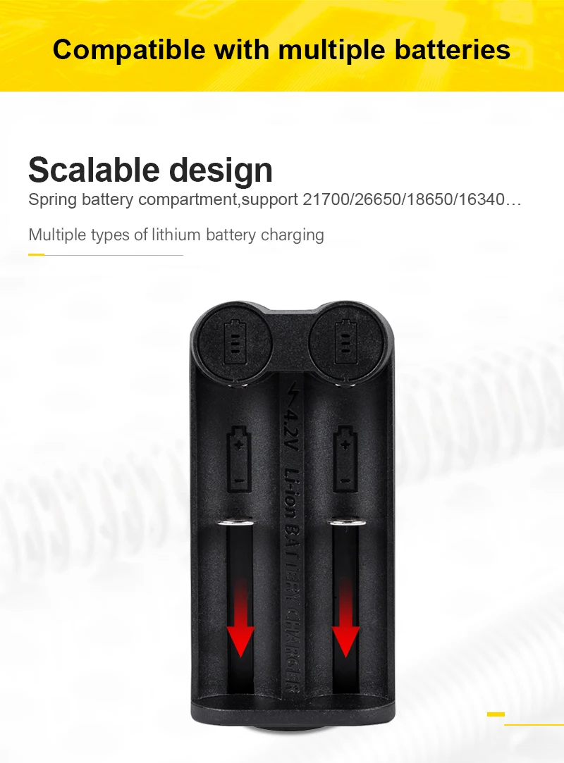 Зарядное устройство PHOMAX LM201 умный светодиодный дисплей 2 слота быстрая зарядка