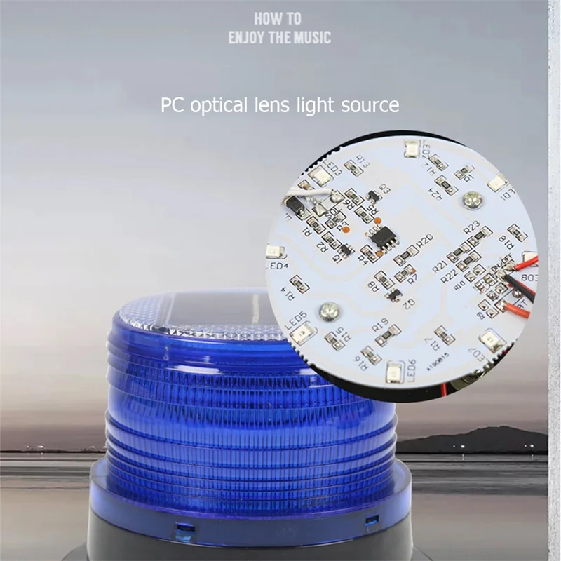 OUFULA индисветильник солнечной энергии красный синий фонасветильник магнитное