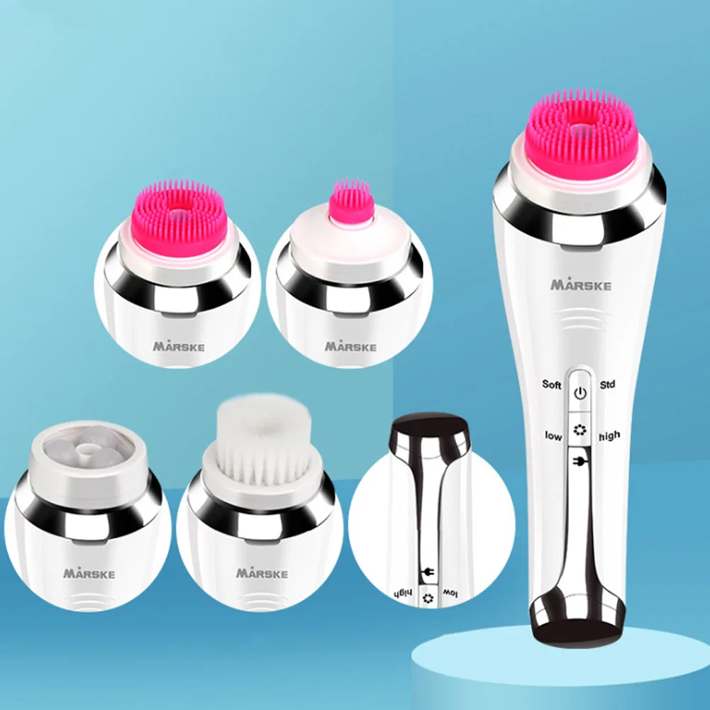

Electric Face Cleansing Brush Multi Functional Face Washing Facial Massager Silicone Deep Pore Cleaner Brush Skin Care Tool