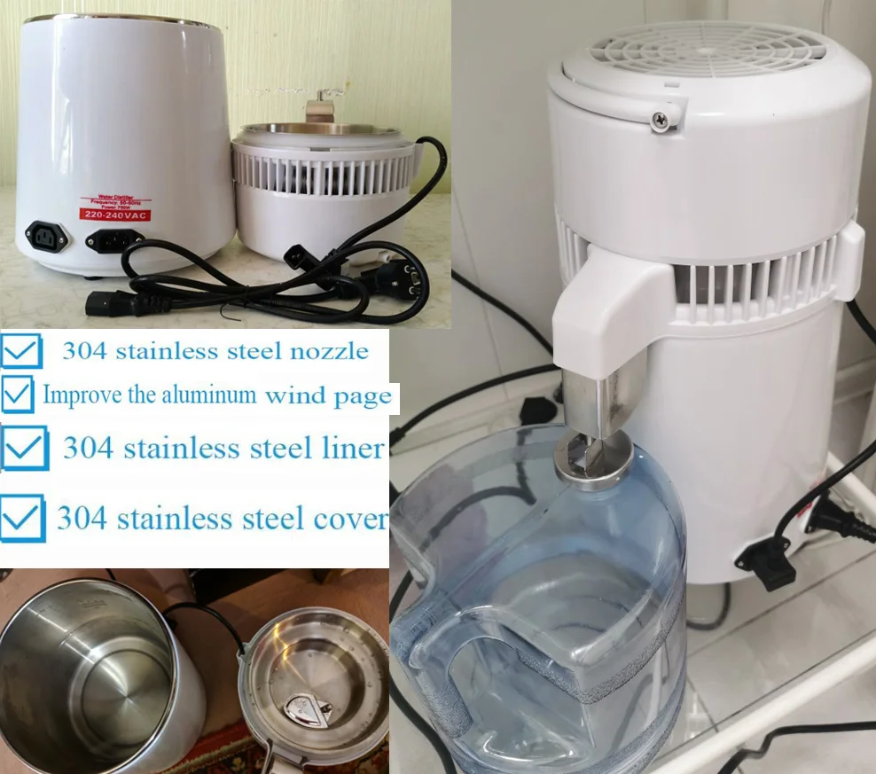Дистиллятор для чистой воды 4L стоматологический дистиллятор фильтр