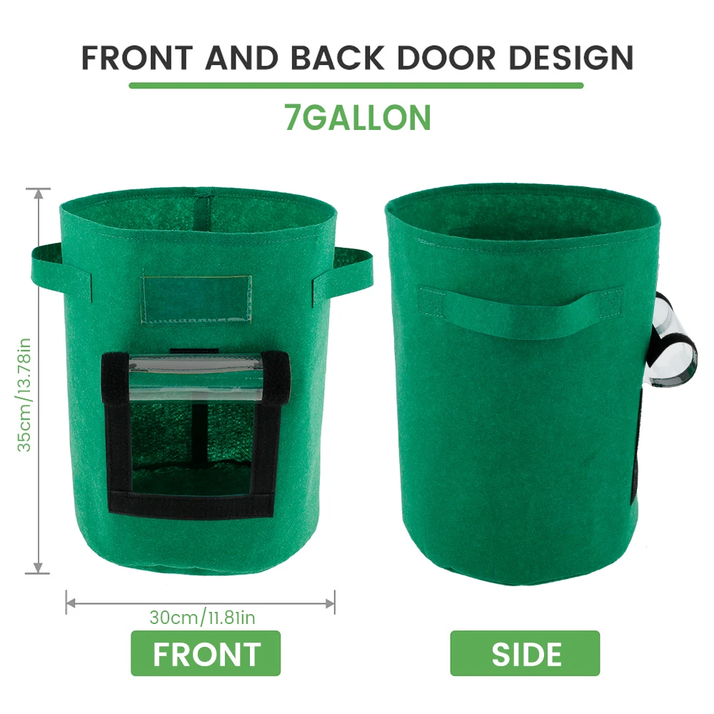 

7 Gallons Plant Grow Bags home garden Potato pot greenhouse Vegetable Growing Bags Moisturizing jardin Vertical Garden Bag tools