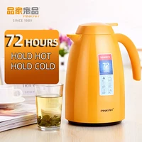 thermos flask 1 5l double wall glass red bile vacuum insulation pot coffee kettle kitchen bar hot water bottle thermos flask