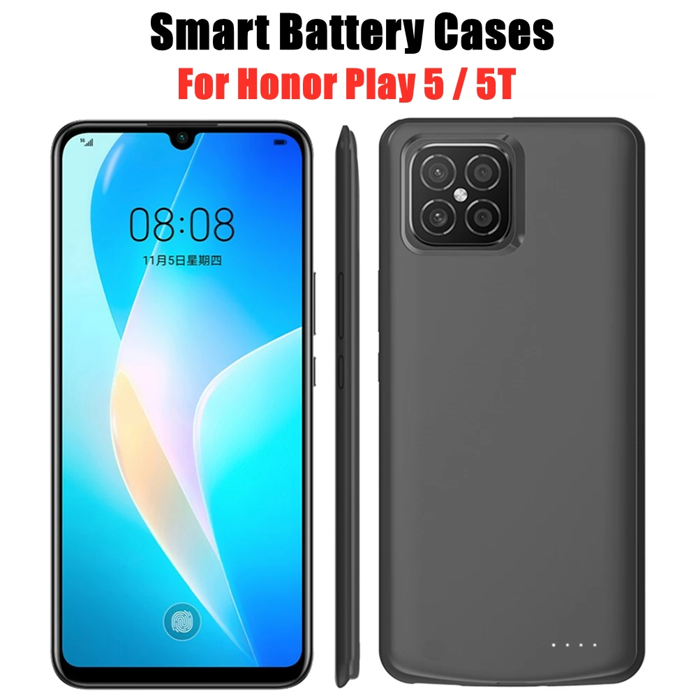 

Powerbank For Honor Play 5T Battery Charger Cases 6800mAh Portable Power Bank Charging Cover For Honor Play 5 Power Case