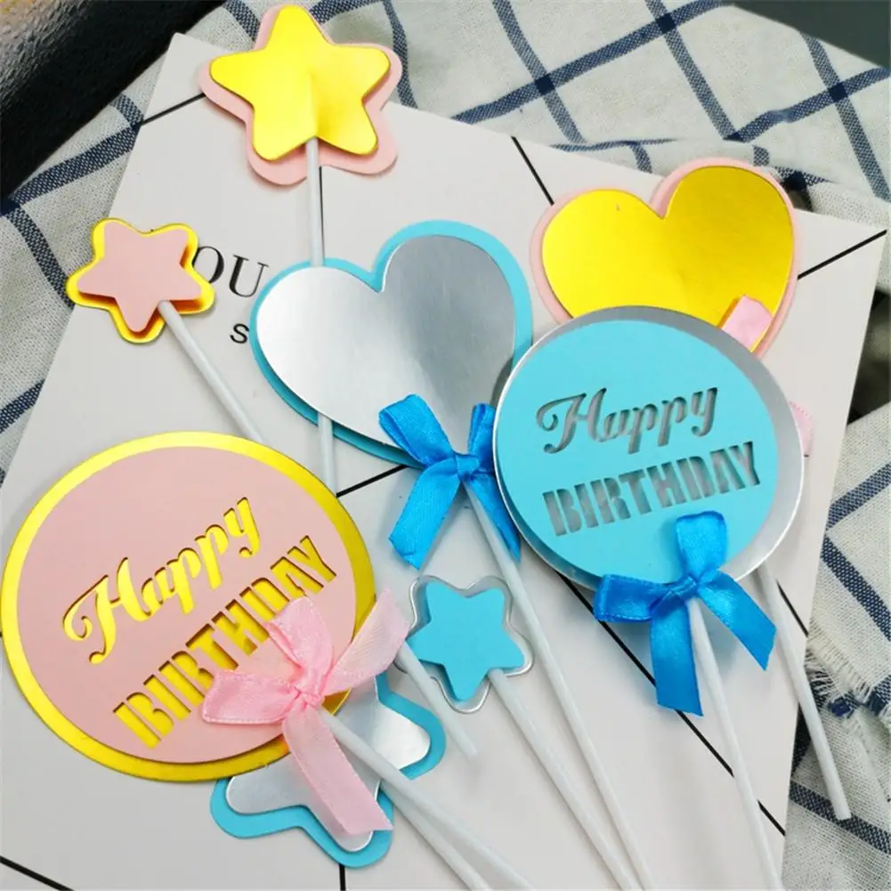 Звезда Топпер для торта Love облако флажки на день рождения Дети сувениры