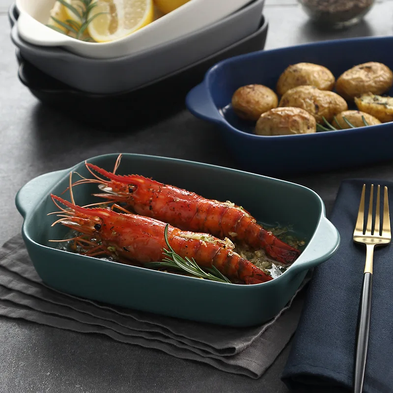 1 шт. керамическая тарелка с ручкой для приготовления креветок и сыра| |