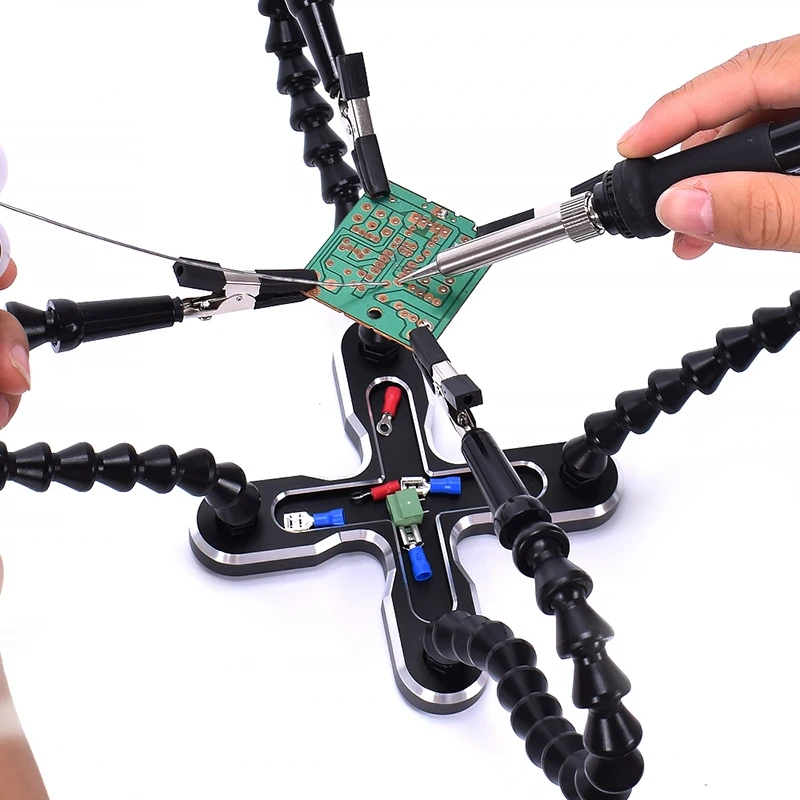 Паяльная станция с 4 шт. держатель для паяльника гибкими дужками ручной