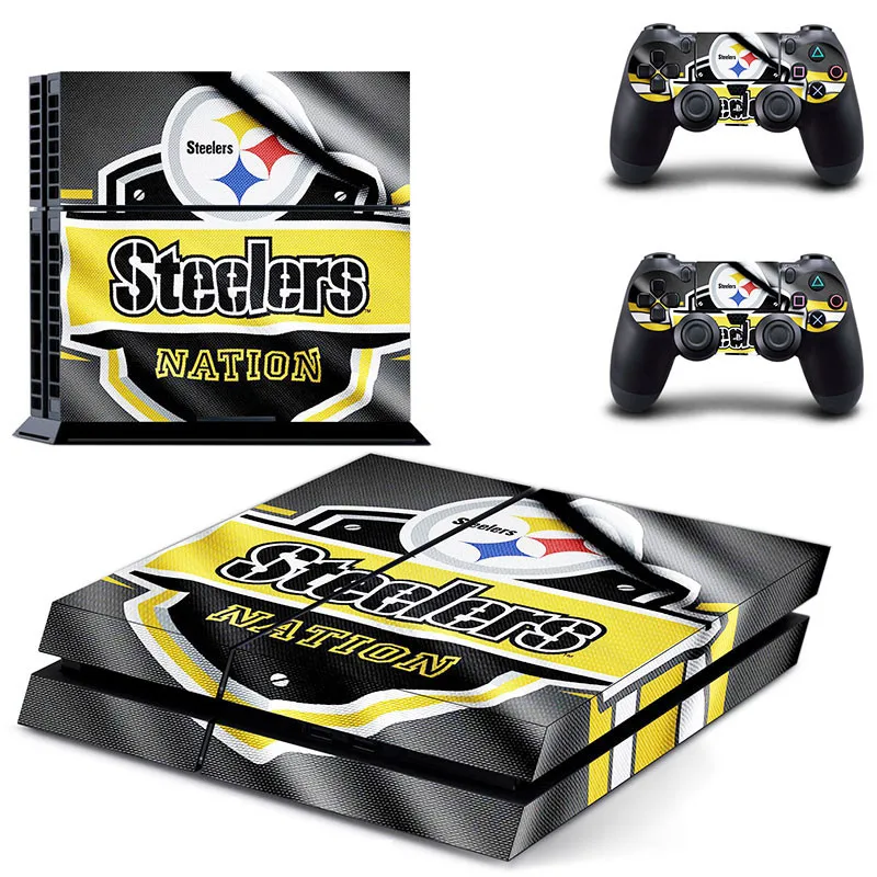 PS4 наклейки виниловые кожа PS 4 футбольная команда Steelers наклейка Play station Pegatinas для