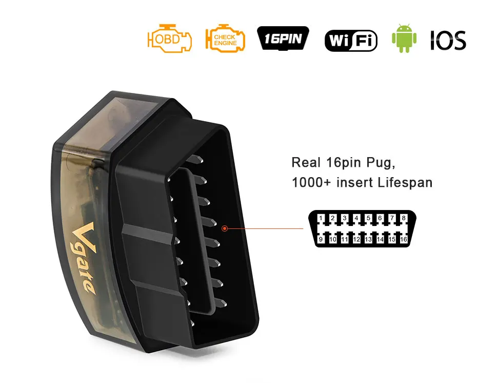 Vgate iCar Pro ELM 327 V2.1 OBD OBD2 Bluetooth 4,0 wifi сканер OBD 2 ODB2 автомобильный диагностический инструмент ELM327 V2.1 V1.5