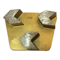 gt77 high sharpness concrete grinding tools metal bond trapezoid grinding pads two pins redi lock for concrete grinder 12pcs