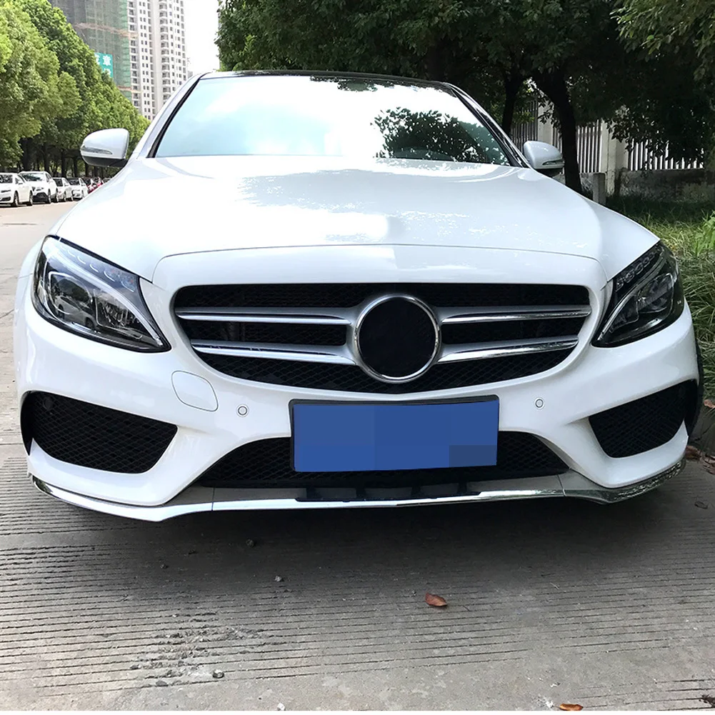 Для Mercedes Benz C Class W205 Sport C180 C200 C250 C300 C400- автомобильные аксессуары для кузова переднего бампера Накладка для губ наклейка